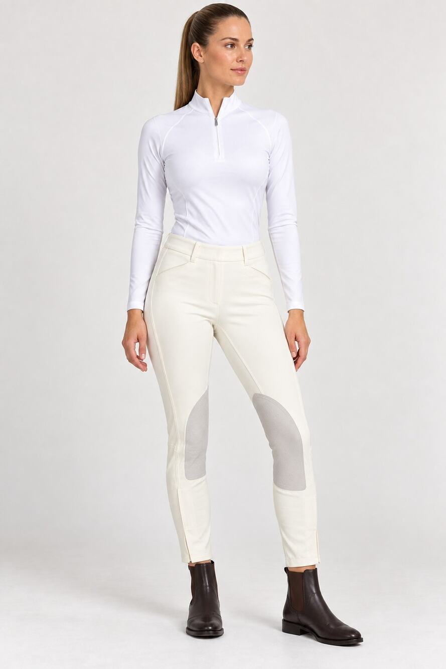 The Tailored Sportsman English Riding White Breech Pants NWT 32 US 12 Low Rise